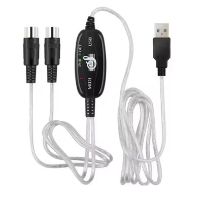 B60 Midi USB Kabel Interface Konverter 5 Polig In Out Midi zu USB Adapter 2m