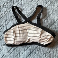 Calia By Carrie Underwood Womens Sports Bra Size Small White w black stripes