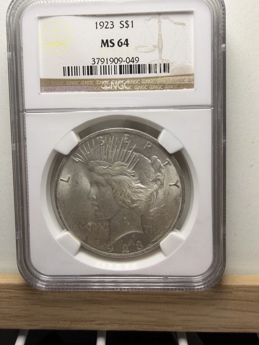1923年 アメリカ ピースダラー 銀貨 NGC MS64 アンティーク 1923 アメリカ ピースダラー 銀貨 NGC MS64 アンティーク 古銭 1923