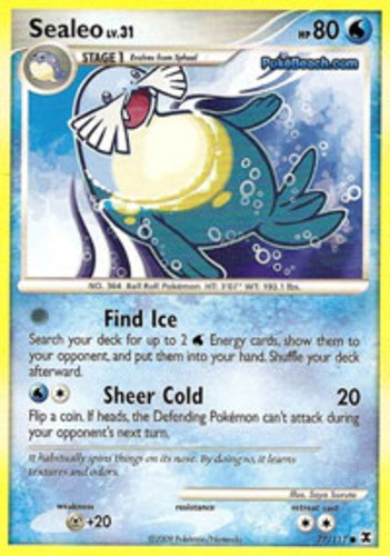 Sealeo - 77/111 - Common LP, English Pokemon Rising Rivals - Picture 1 of 1