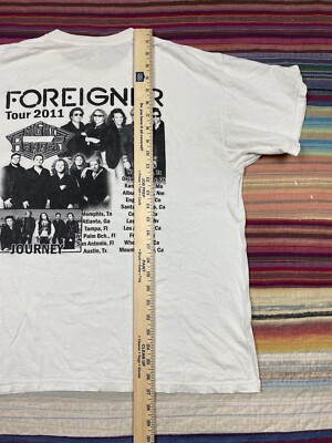 Journey EclipseツアーTシャツ　ナイトレンジャー&フォリナーXL Journey Eclipse Tour 2011 Night Ranger Foreigner Men's Unisex T
