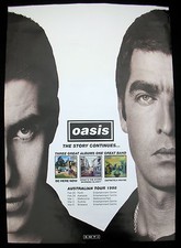 OASIS Australian Tour 1998 PROMO Only POSTER Noel Gallagher MOD MINTY! Liam