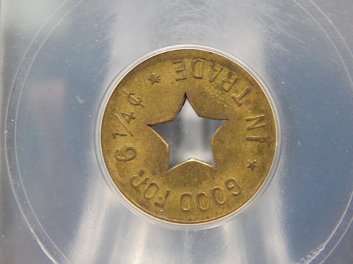 Tacoma, Washington Atlas Cafe - ICG MS62 - GF 6 1/4 ¢ TOKEN (BT918) - Picture 2 of 4