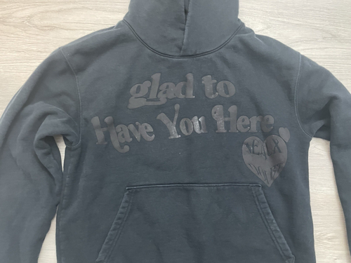 Neaux Doubt Hoodie Sweatshirt schwarz Glad to have you here stay a while medium - Bild 2 von 6
