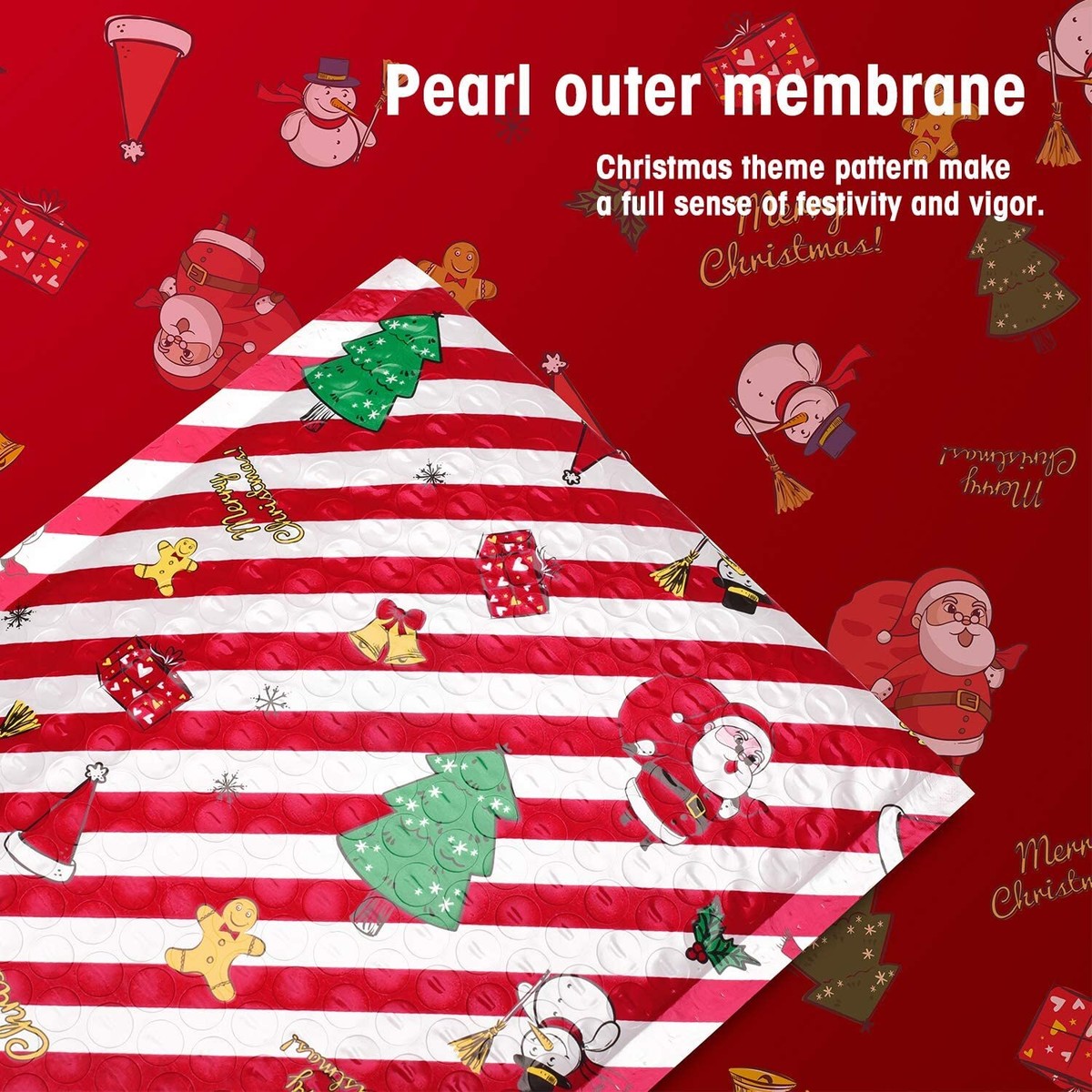 Tenceur 50 Pcs Christmas Poly Bubble Mailers 8.27 x Vanuatu