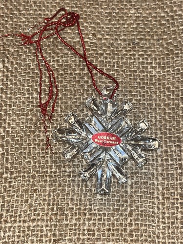 Gorham Crystal Snowflake Ornament 1 7/8 x 1 7/8 - Picture 6 of 13