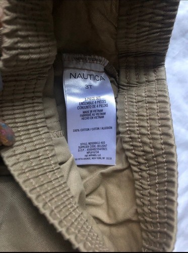 Nautica khaki elastische Taille Pull-On Hose Größe 3T Neu mit Etikett - Bild 4 von 5