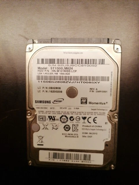 Seagate Momentus 1TB,Intern,5400RPM