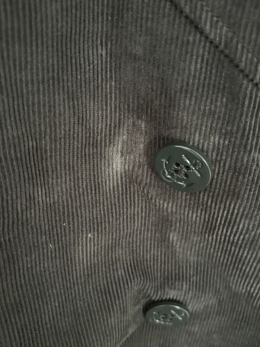 Volcom Workwear Corduroy Peacoat Jacket Double Breasted Gray Medium Men - Picture 17 of 18