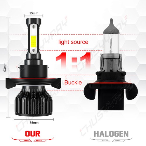 2pc H13/9008 LED Headlight Bulbs Conversion Kit 6000K For Nissan NV200 2013-2020 - Picture 7 of 14