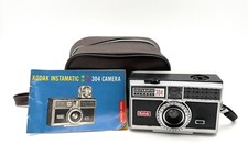 Vintage Kodak Instamatic 304 Camera W/ Carrying Case  Manual -Prop -Please READ