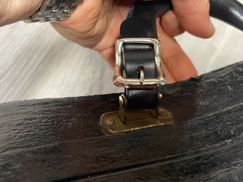 Manico custodia fibbia in pelle per Gibson Guild Gretsch Lifton archtop geib Les Paul - Foto 21 di 21