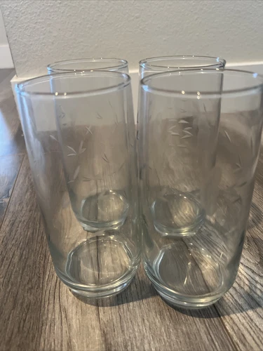 SET OF 4 LARGE PRINCESS HOUSE HERITAGE GLASS 24 OZ 6-7/8" COOLERS/TUMBLERS