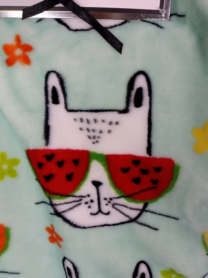 NUEVO CON ETIQUETAS Pickle & Dot Cat Gran Tamaño Peluche Lanzamiento Gato Loco Dama Divertida Manta 60 x 70 Foto 4 de 4