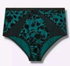 Torrid Deep Green Shine Microfiber High Waist Cheeky Panty Plus Size 3X, 22/24