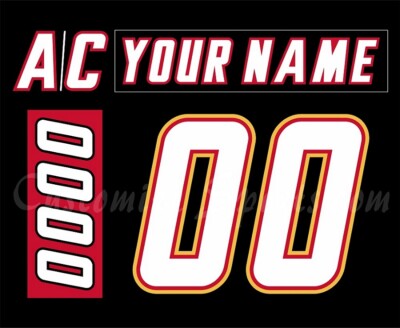 Calgary Flames Customized Number Kit for 2022 Reverse Retro Uniform