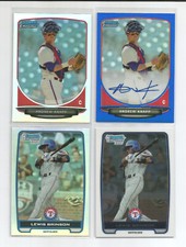 LEWIS BRINSON 2012 Bowman Chrome Refractor RC, Andrew Knapp Blue Auto (4) GIANTS