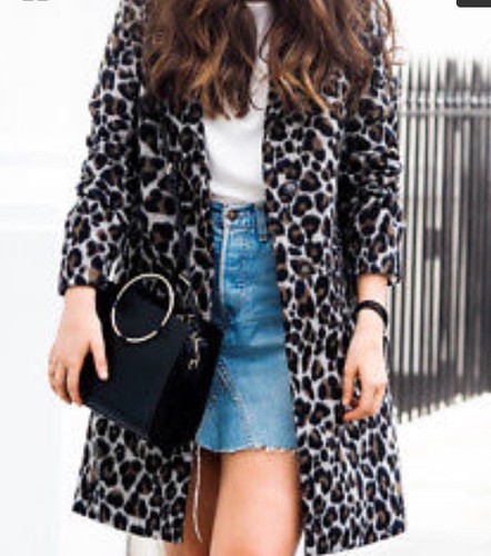 animal print boyfriend coat