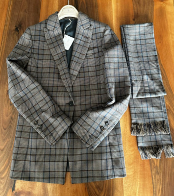 BRUNELLO CUCINELLI コーデュロイ ダブルジャケット 50 XL Brunello Cucinelli Jacket with Scarf Coat Blazer Suit | eBay