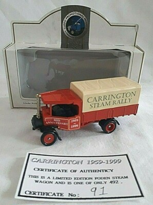 LLEDO PROMOTIONAL FODEN CANVAS BACK STEAM WAGON CARRINGTON STEAM RALLY BOXED