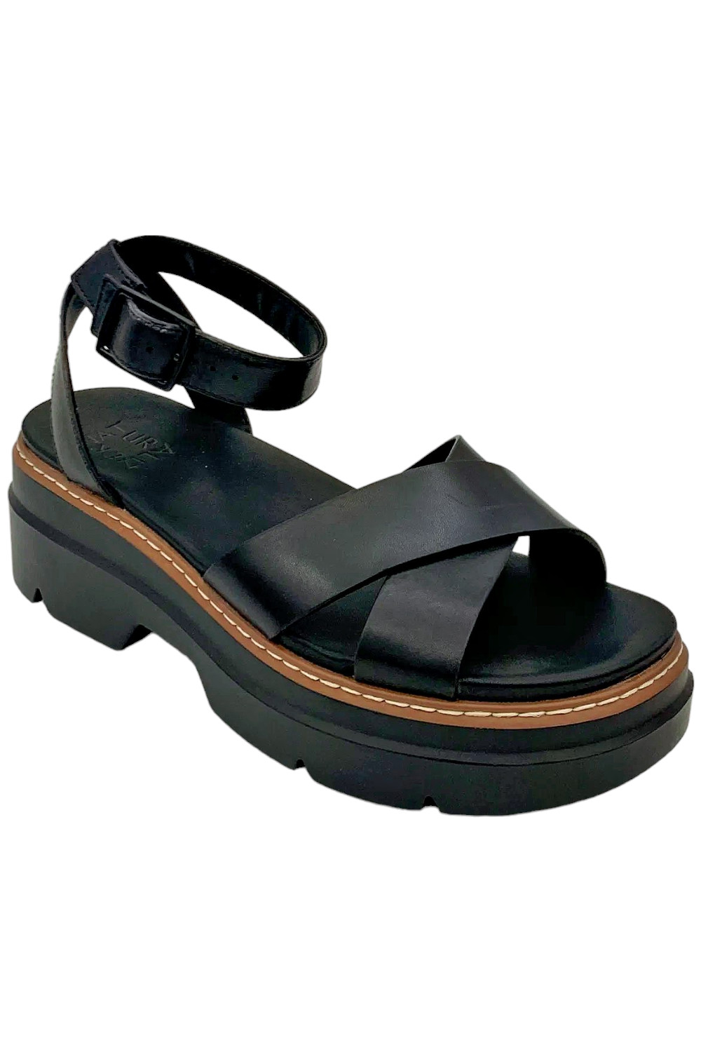 Женские босоножки на высоком каблуке Naturalizer черного цвета 9890₽