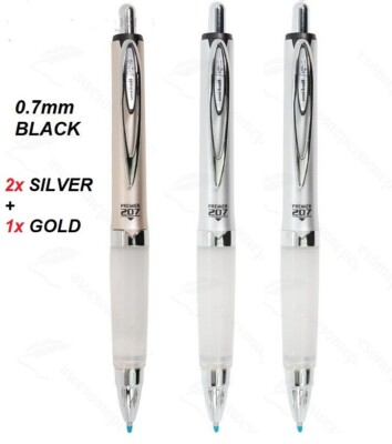 UNIBALL Signo 207 Premier Gel Pen BLACK INK 1x GOLD 2x