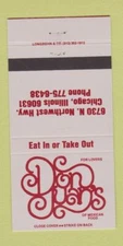 Matchbook Cover - Don Juan's Mexican Food Chicago IL 30 Strike