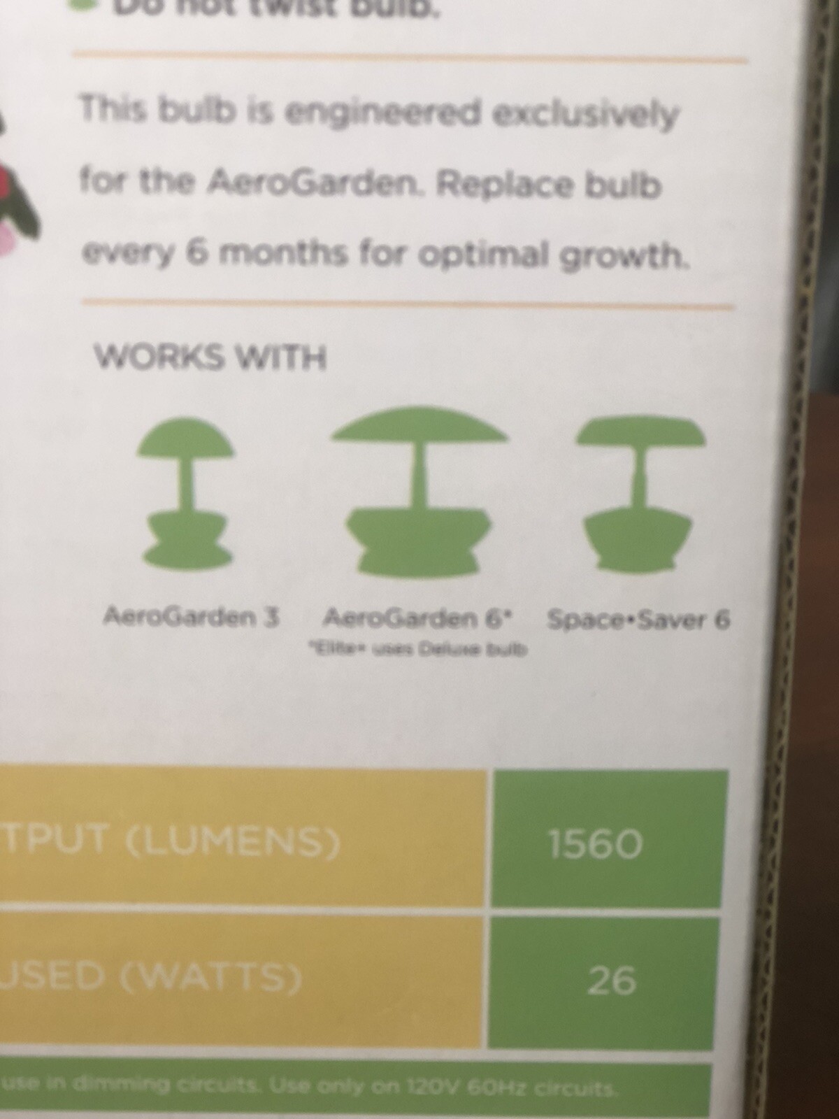 AeroGarden /AeroGrow Deluxe B 100340 Indoor Grow Light Bulb (Pack of 2)