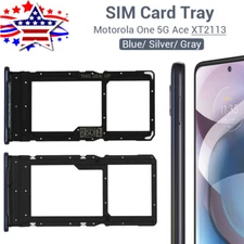 New SIM Card Tray MicroSD Holder Slot Replacement For Motorola One 5G Ace XT2113
