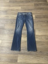 Silver Jeans Sz 30x33 Tuesday Slim Bootcut Distressed Denim Y2K Casual