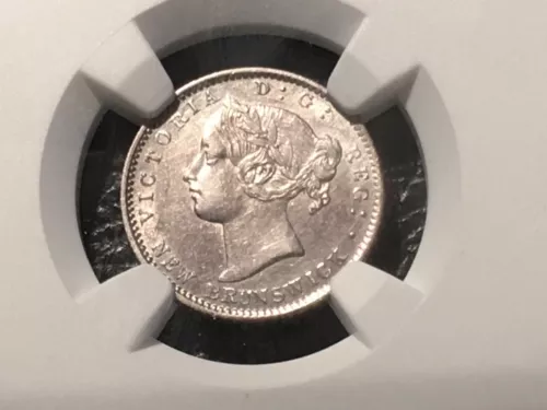 1862/2 New Brunswick Dime NGC Au53 Canadian Trends At 2450.00 In Au 50