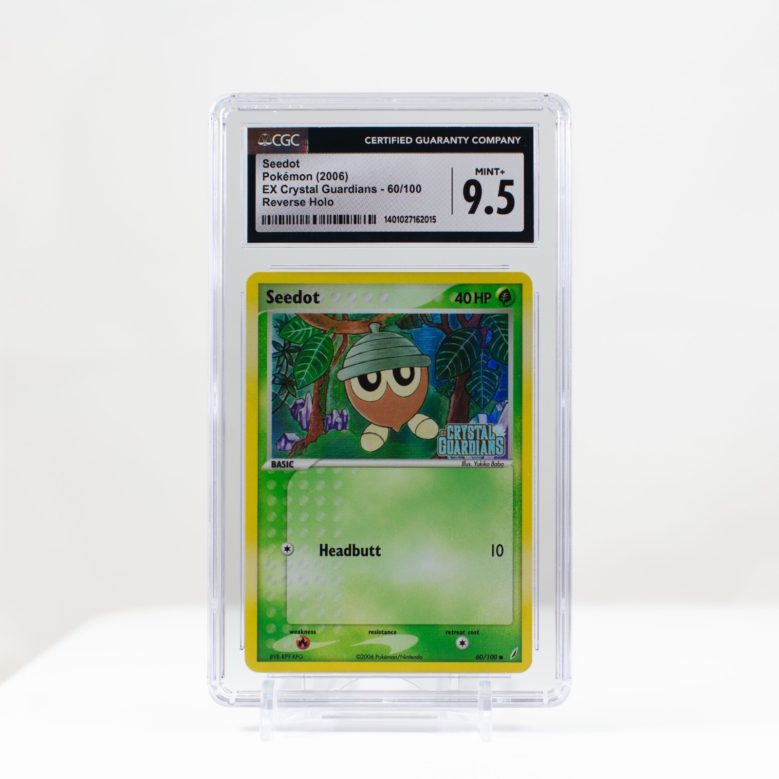 Pokemon Seedot Reverse Holo #60 EX Crystal Guardians 2006 - CGC 9.5 POP 3