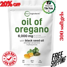 Micro Ingredients Oil of Oregano Softgels 6000mg Per Serving 300 Count | 2 in