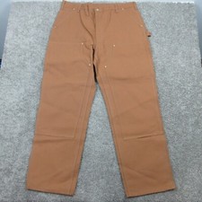 Carhartt Pants Mens 40x32 Loose Fit Firm Duck Double-Front Utilty Work B01-M