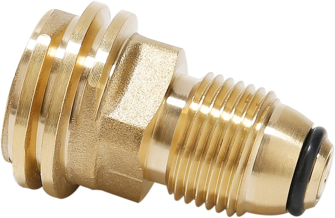 Propane Tank Adapter, Converts POL LP Tank Valve to Qcc1/Type1 Hose or Regulator