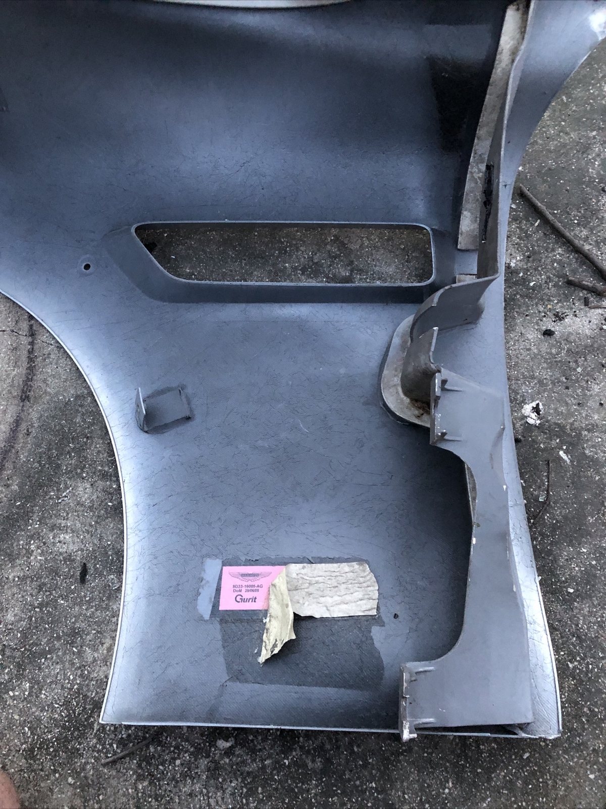 Aston Martin DBS Damaged repairable carbon fiber front right quarter panel 06-12