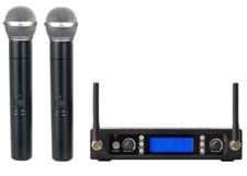 Wireless Vocal Microphone System UHF Dual Vocal Voice mic for Live Performance