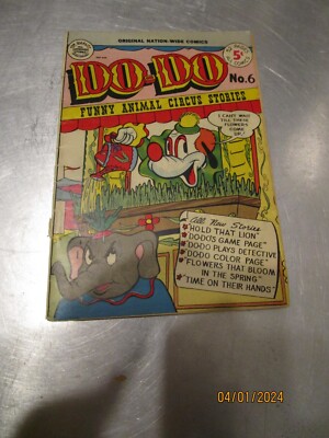 1951 Do-Do Funny Animal Circus Stories No 6 Comic Book b2