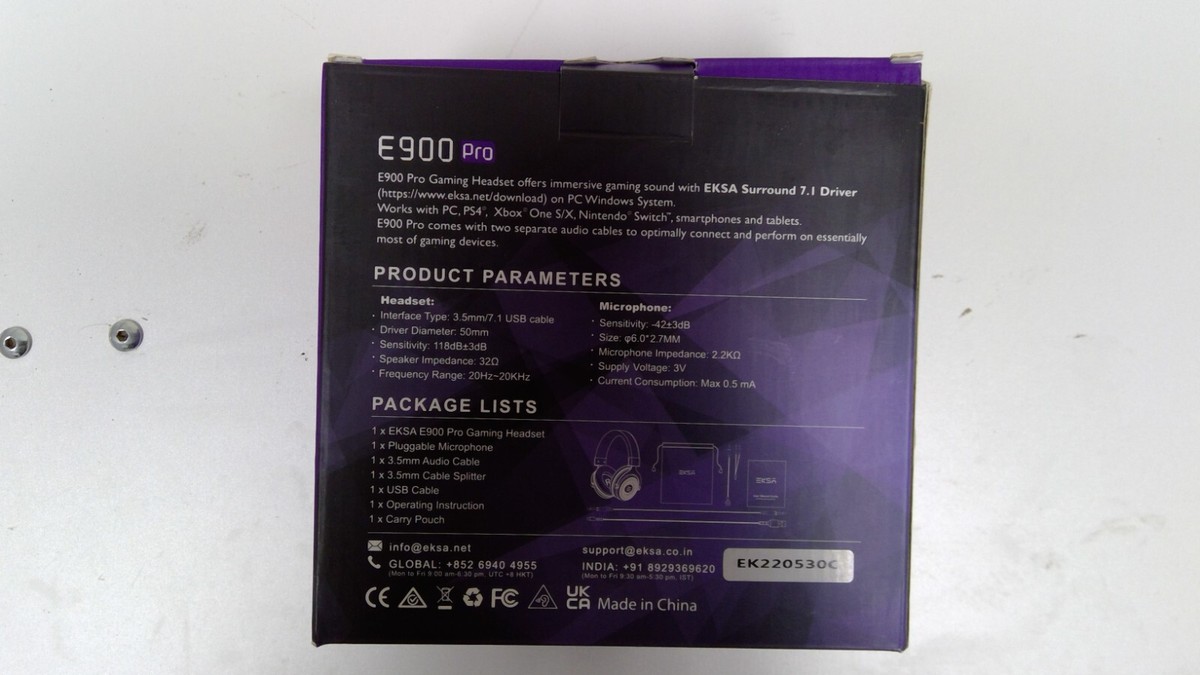ESKA Gaming Headset E900 PRO Headset 7.1 Surround Sound Wired.