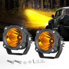 2x42.63.5 Round Led Work Light Cube Pods Spot Flood Offroad Driving Truck 12v