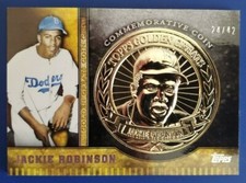 2012 TOPPS COMMEMORATIVE COIN JACKIE ROBINSON #24/42 @@ SUPER RARE @@   DODGERS