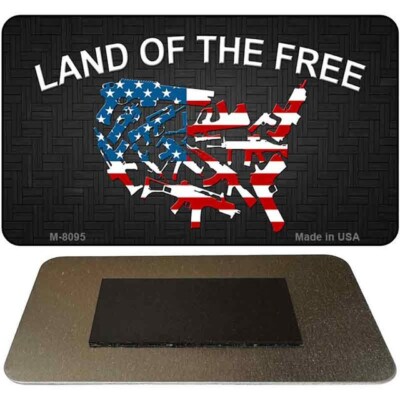 Land of the Free Novelty Magnet Fridge Refrigerator Home Kitchen & Car