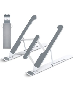Laptopständer für Schreibtisch, tragbare verstellbare Laptoperhöhung Notebookhalter, Metall &