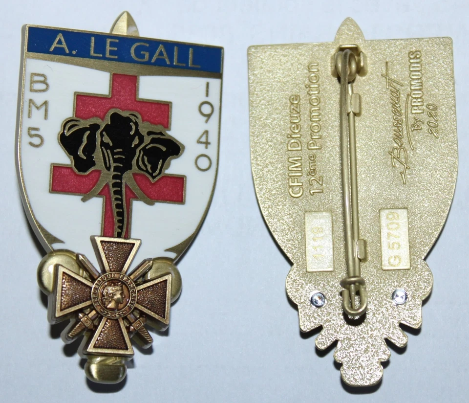 insigne de la promotion Alexis Le gall ,BM 5,FFL 1ere DFL, France Libre