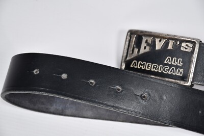 VTG Levi s All American Buckle Leather Belt Men's 88 cm