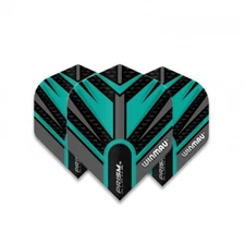 WINMAU PRISM ALPHA VENGEANCE STANDARD SHAPE FLIGHTS  BLACK & AQUA