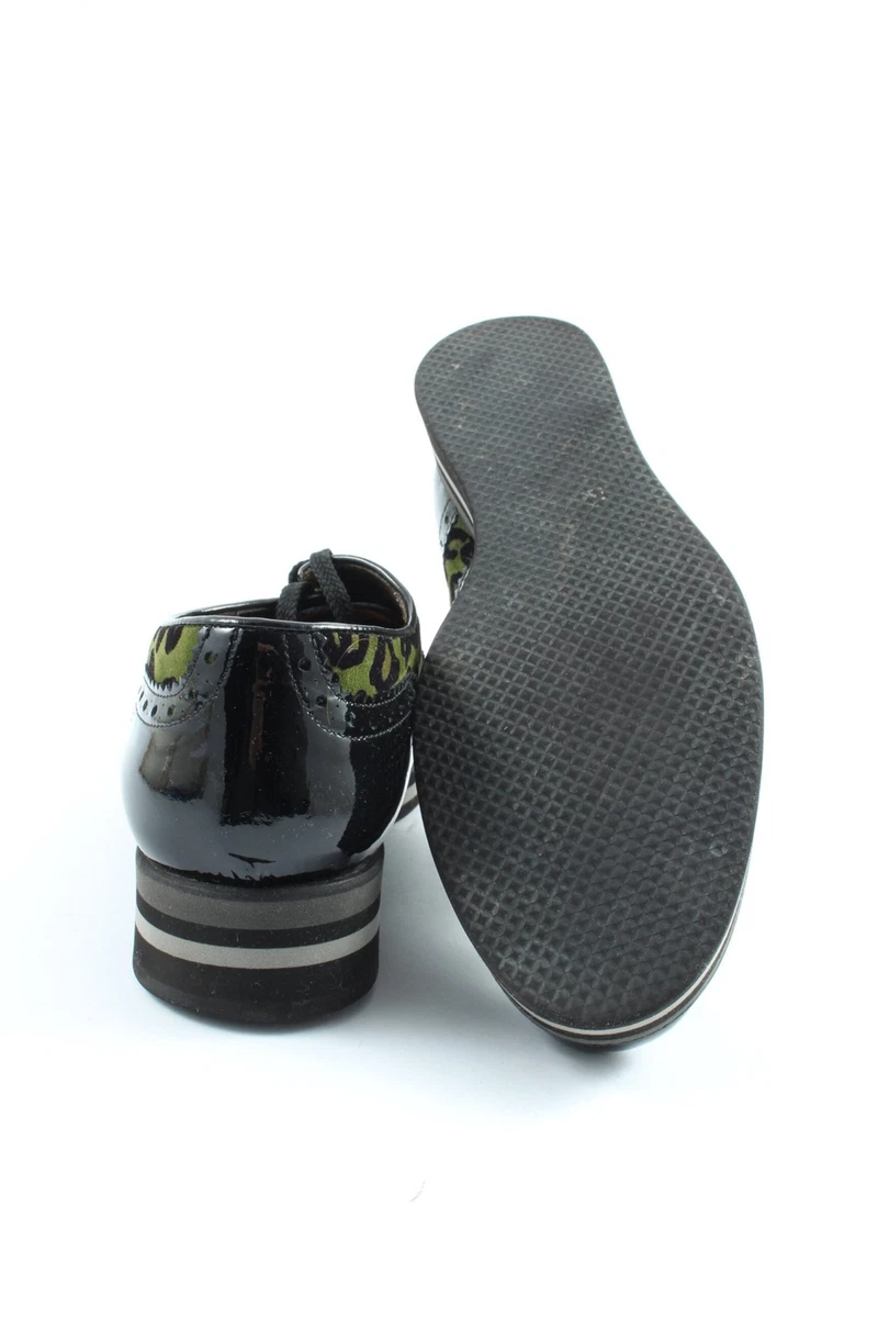 PERTINI Zapatos brogue Mujeres Talla EU 35.5 negro verde look