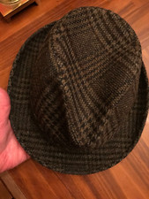 VINTAGE MENS BLACK AND GRAY FEDORA HAT UNION MADE