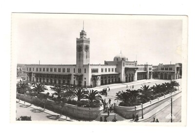 La Gare Oran Algeria Vintage Real Photo Postcard AF326