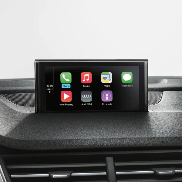 KUDA Console Porta Navigatore In Similpelle Per Audi A1 (dal 09/2010) - Integrazione Originale, Colore Nero